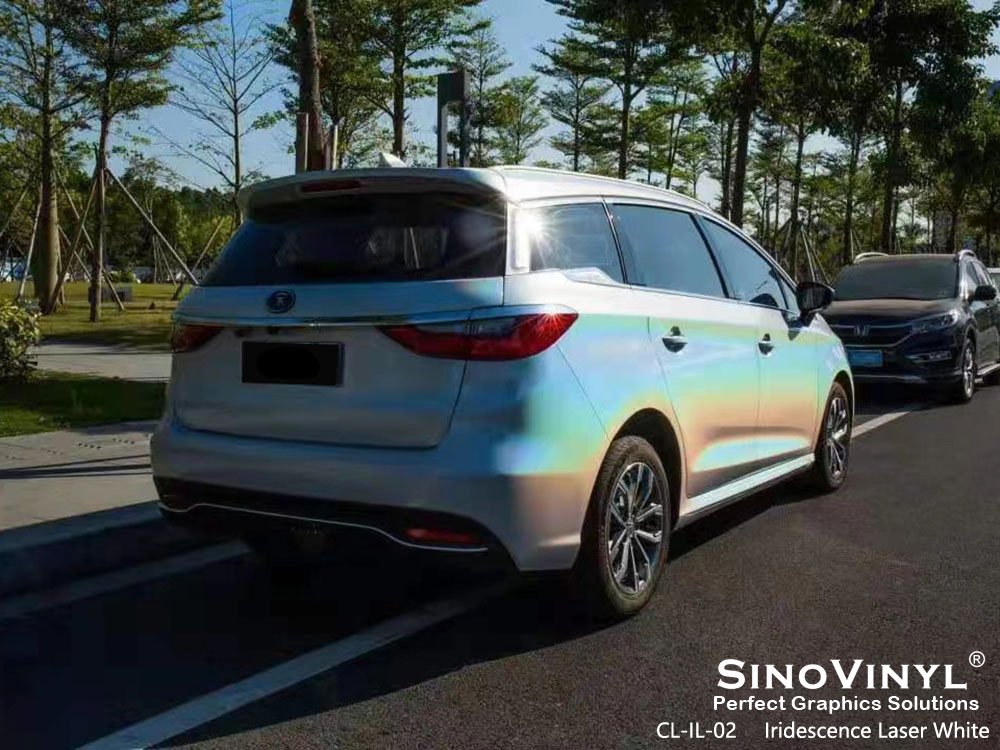 CL-IL-02 Iridescence Laser White Vinyl For Car Skin for BYD
