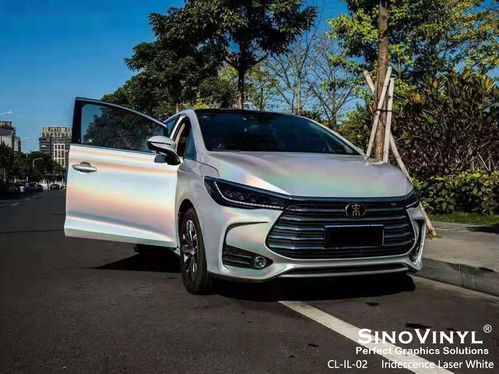 CL-IL-02 Iridescence Laser White Vinyl For Car Skin for BYD