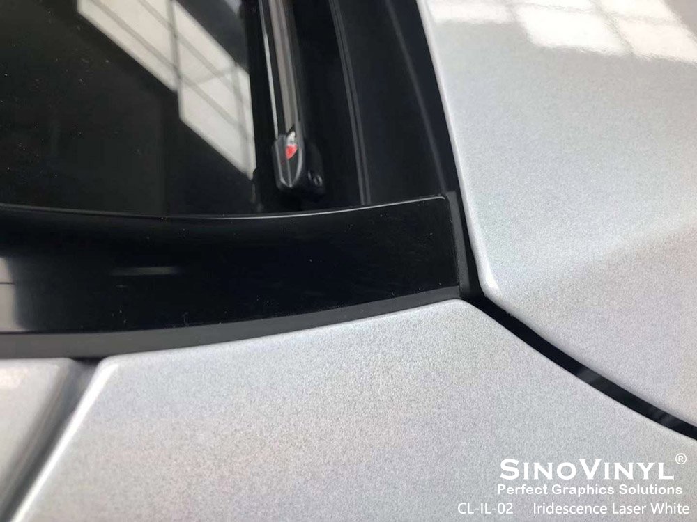 CL-IL-02 Iridescence Laser White Vinyl Wrap for MERCEDES-BENZ