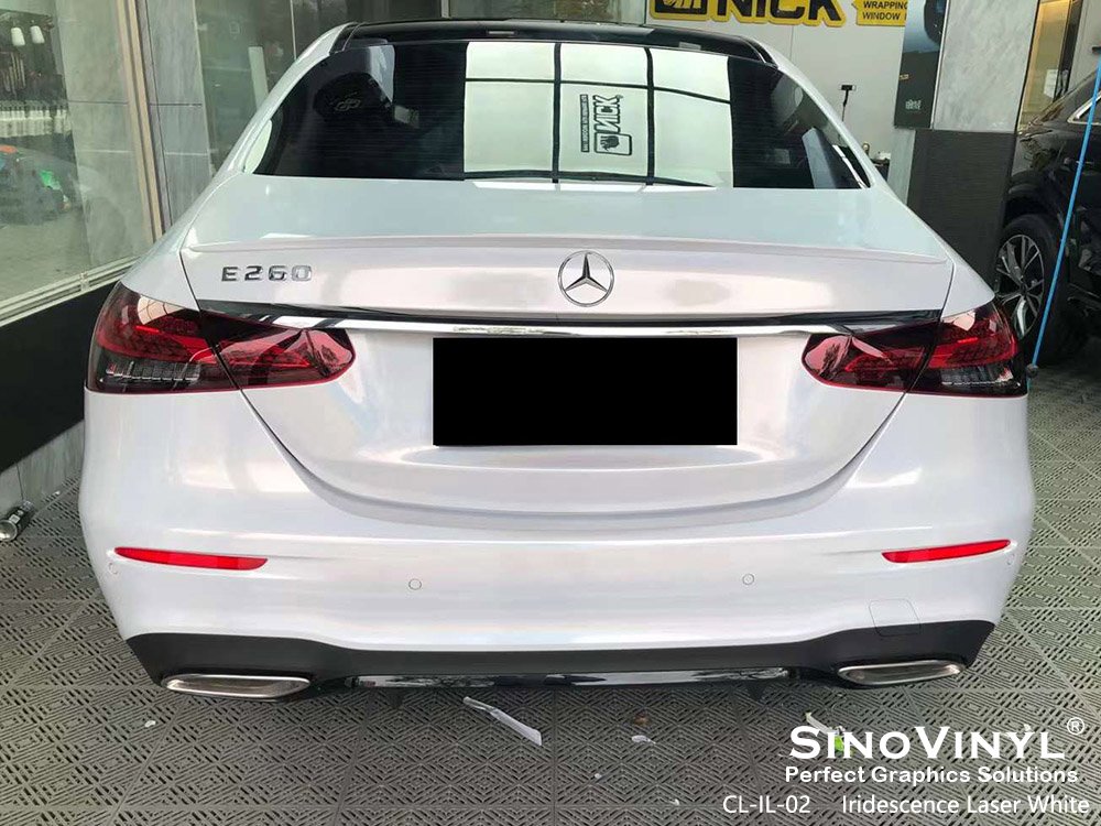 CL-IL-02 Iridescence Laser White Vinyl Wrap for MERCEDES-BENZ