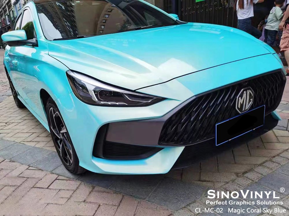 CL-MC-02 Magic Coral Apple Green Full Vehicle Wrap for MORRIS GARAGES