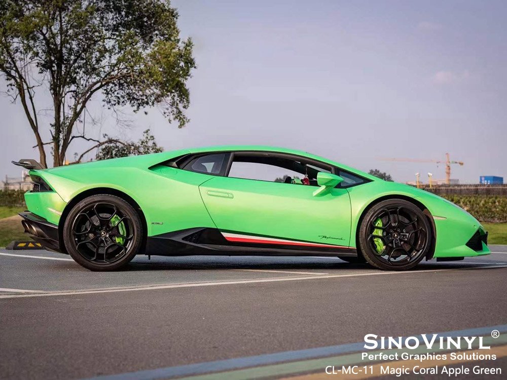 CL-MC-11 Magic Coral Apple Green Car Vinyl Wrappers for MASERATI