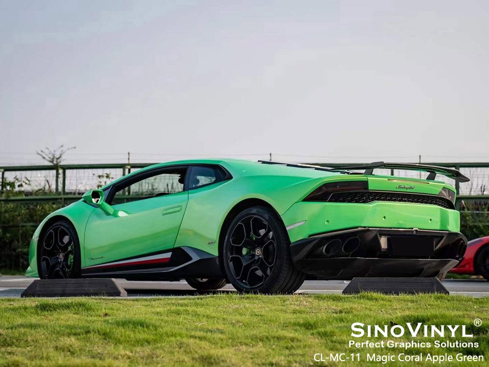 CL-MC-11 Magic Coral Apple Green Car Vinyl Wrappers for MASERATI