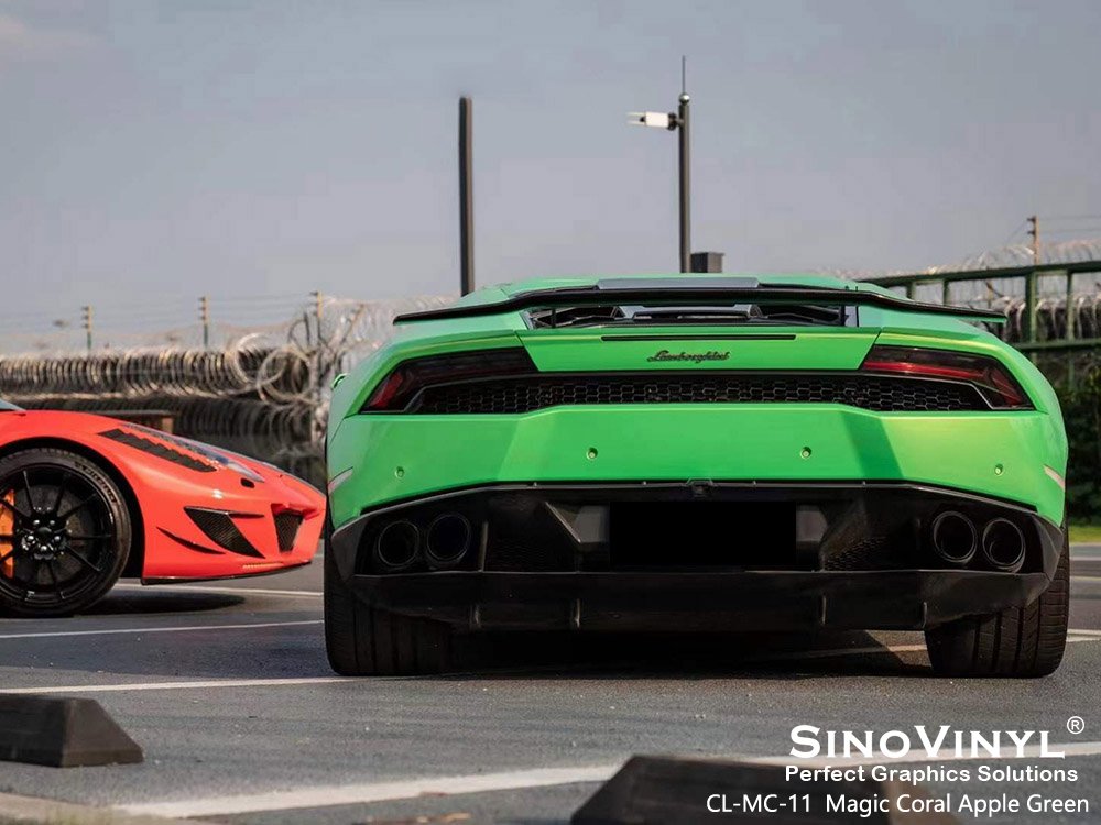 CL-MC-11 Magic Coral Apple Green Car Vinyl Wrappers for MASERATI