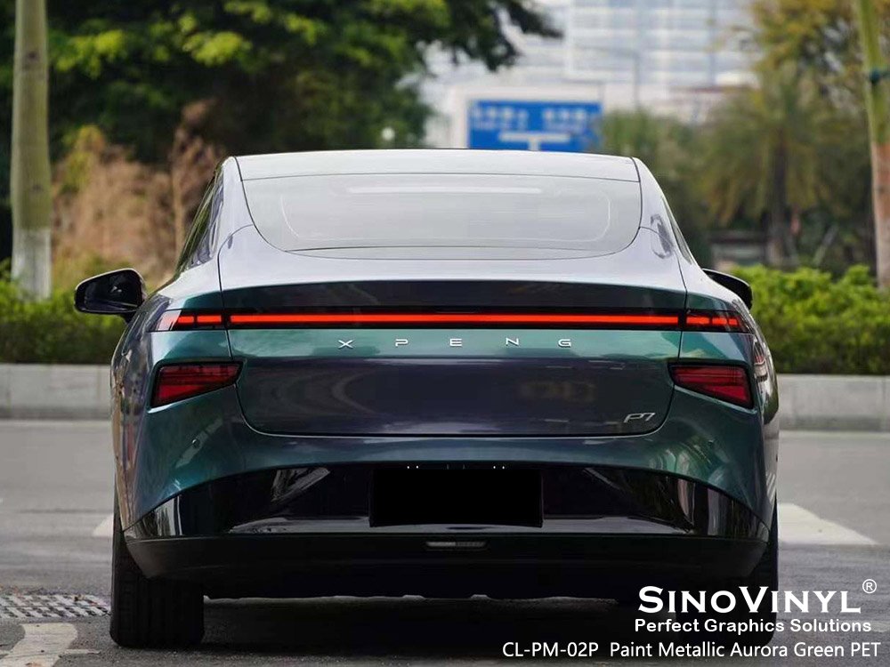 CL-PM-02P Paint Metallic Aurora Green PET Vinyl Wrap My Car for XPENG