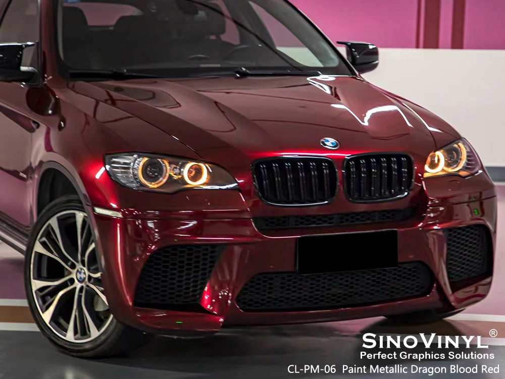 CL-PM-06 Paint Metallic Dragon Blood Red Car Wrapping Foil for BMW