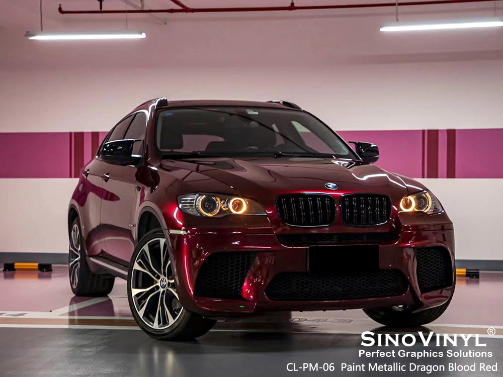 CL-PM-06 Paint Metallic Dragon Blood Red Car Wrapping Foil for BMW