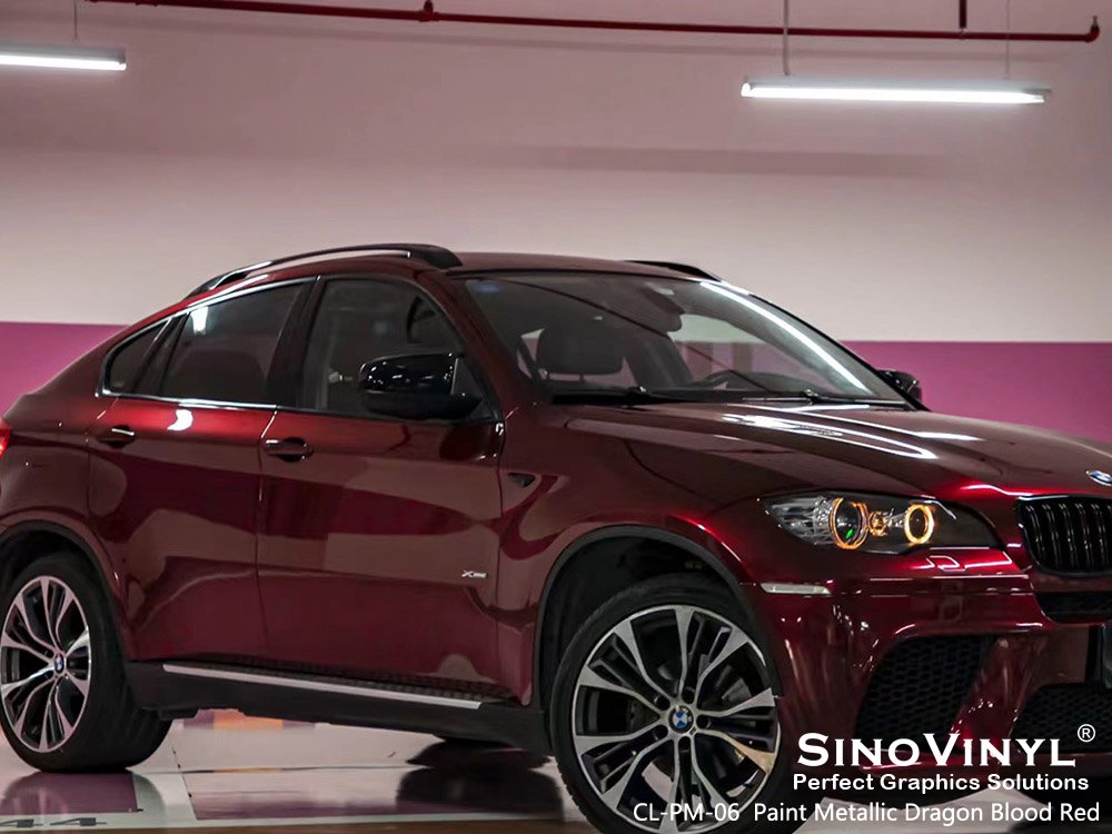CL-PM-06 Paint Metallic Dragon Blood Red Car Wrapping Foil for BMW