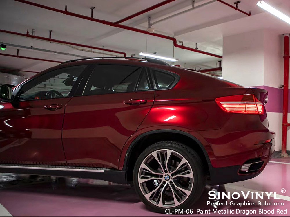 CL-PM-06 Paint Metallic Dragon Blood Red Car Wrapping Foil for BMW
