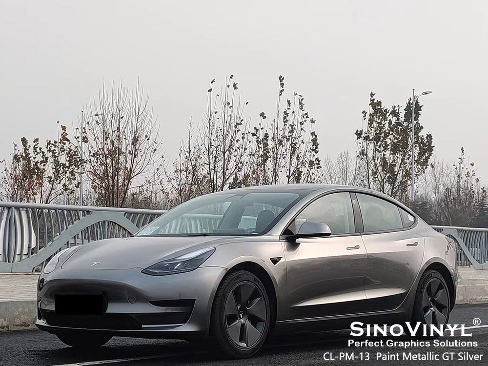 CL-PM-13 Paint Metallic GT Silver Vinyl Material Suppliers for TESLA