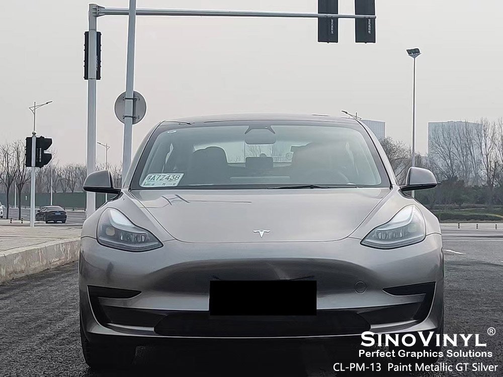 CL-PM-13 Paint Metallic GT Silver Vinyl Material Suppliers for TESLA