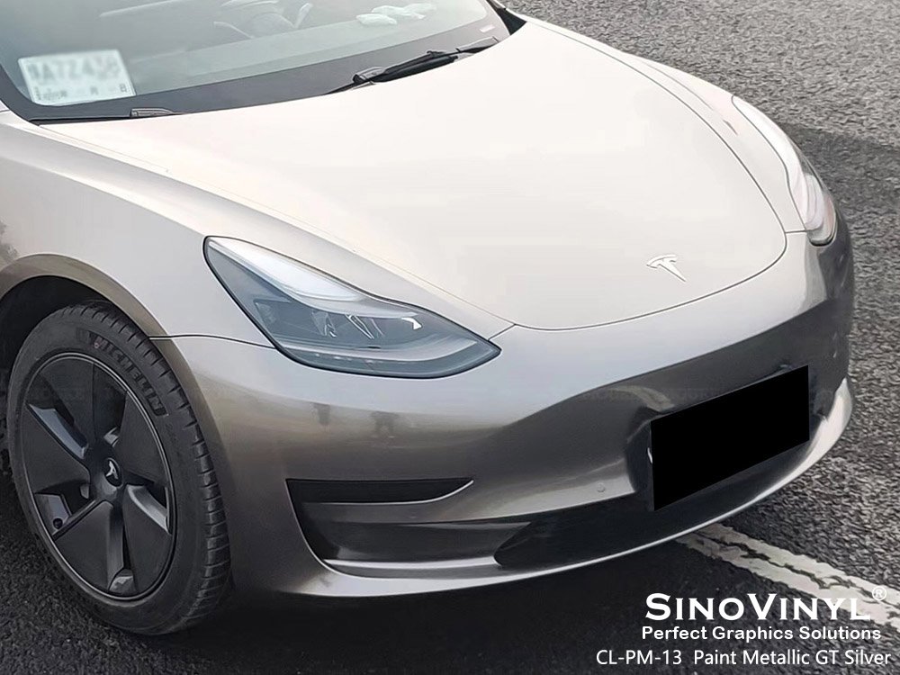 CL-PM-13 Paint Metallic GT Silver Vinyl Material Suppliers for TESLA