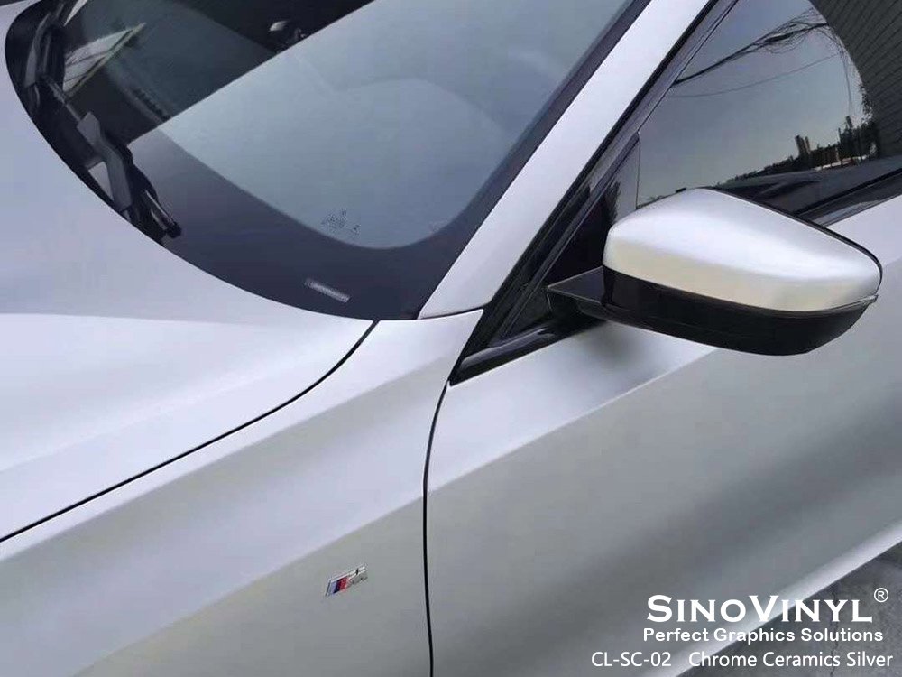 CL-SC-02 Chrome Ceramics Silver Auto Wraps for BMW