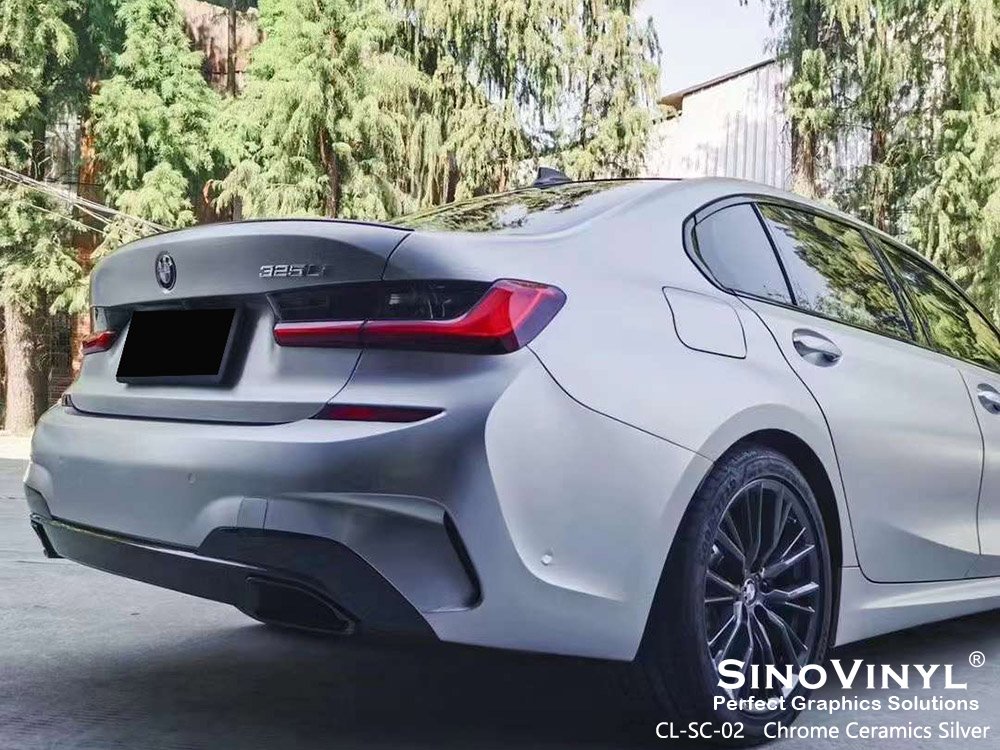 CL-SC-02 Chrome Ceramics Silver Auto Wraps for BMW