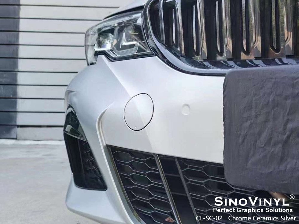 CL-SC-02 Chrome Ceramics Silver Auto Wraps for BMW
