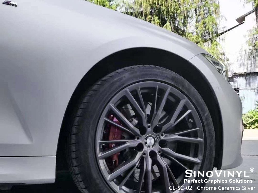 CL-SC-02 Chrome Ceramics Silver Auto Wraps for BMW