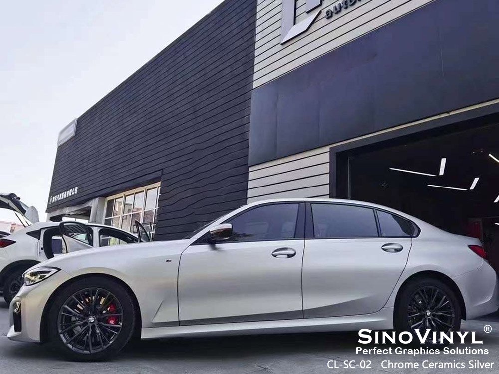 CL-SC-02 Chrome Ceramics Silver Auto Wraps for BMW