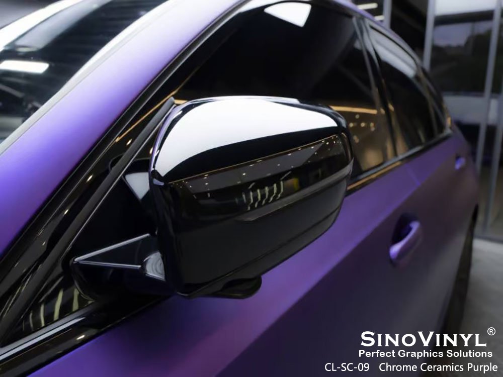 CL-SC-09 Chrome Ceramics Purple Full Wrap Vinyl for BMW