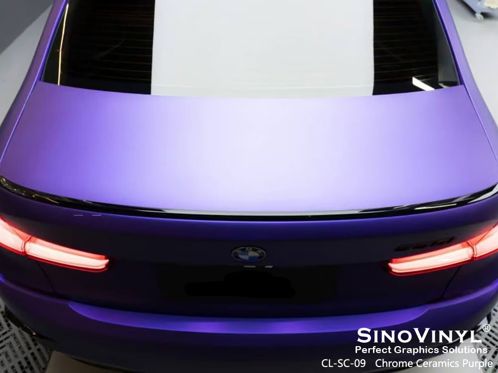 CL-SC-09 Chrome Ceramics Purple Full Wrap Vinyl for BMW