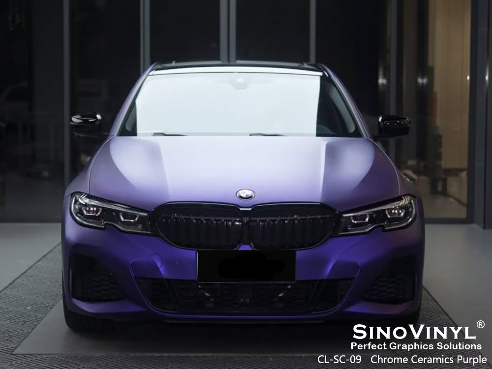 CL-SC-09 Chrome Ceramics Purple Full Wrap Vinyl for BMW