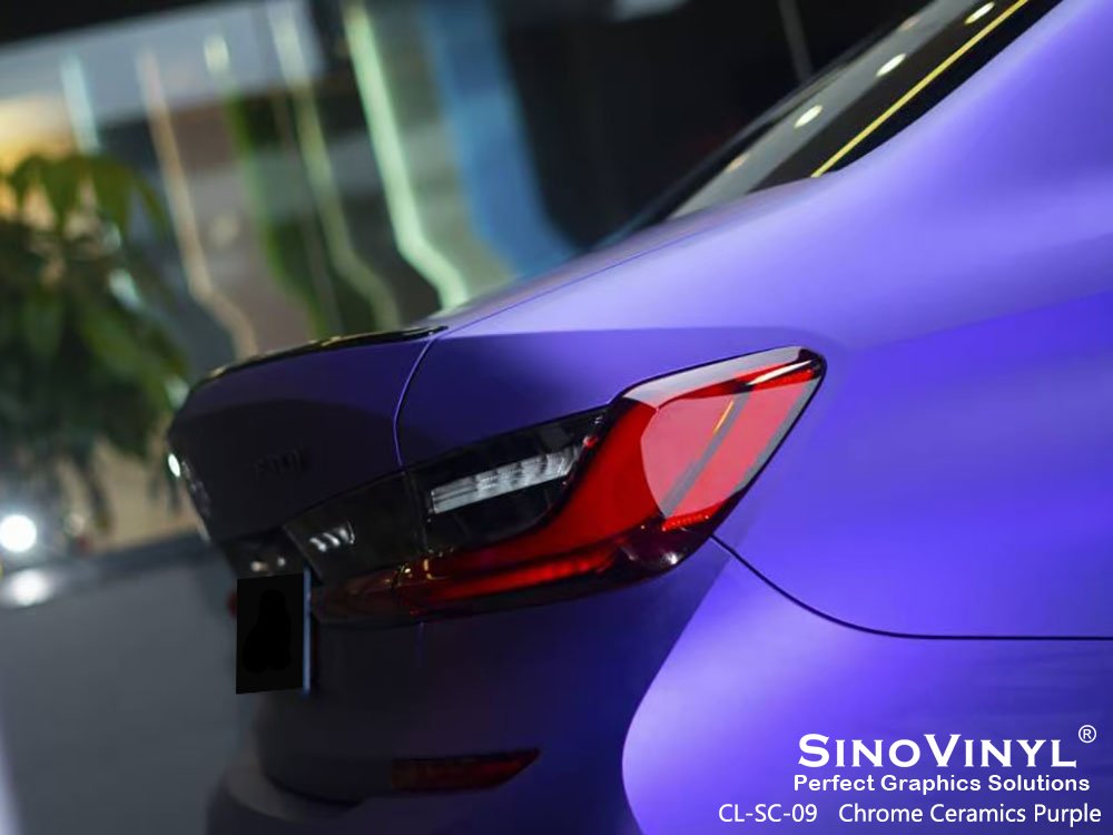 CL-SC-09 Chrome Ceramics Purple Full Wrap Vinyl for BMW