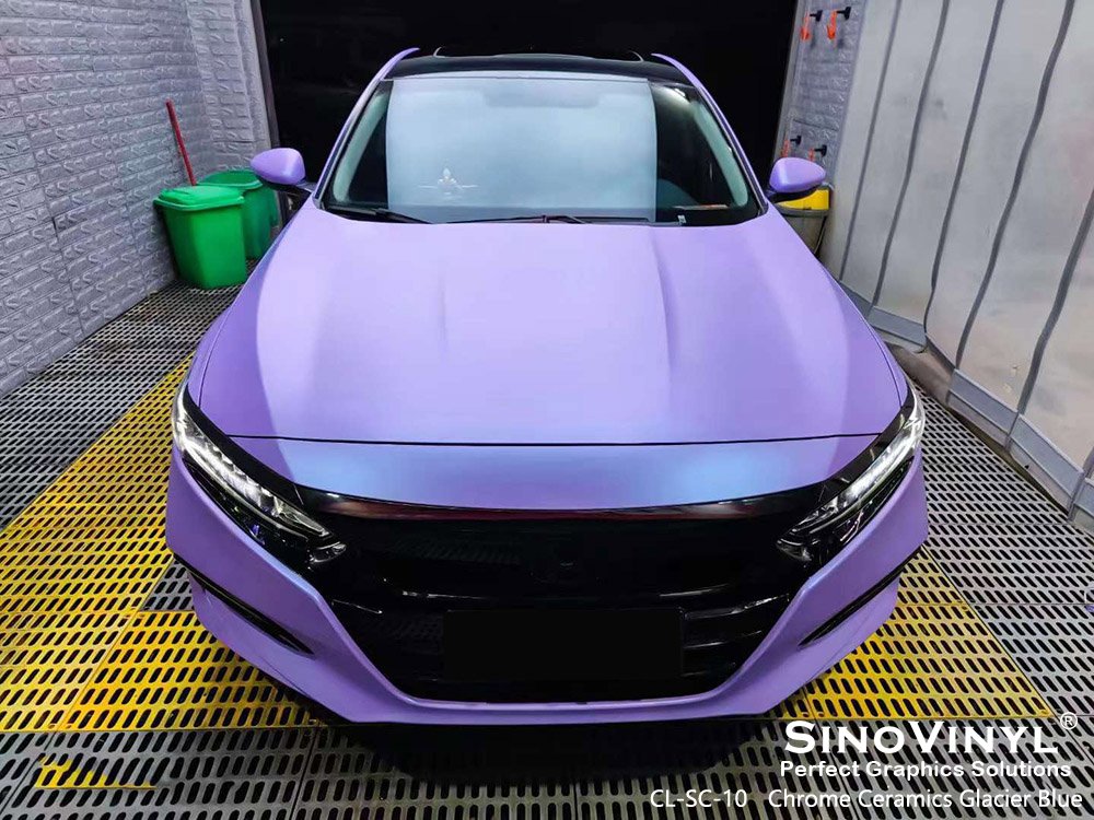 CL-SC-10 Chrome Ceramics Glacier Blue Car Vinyl Wrap Supply for HONDA