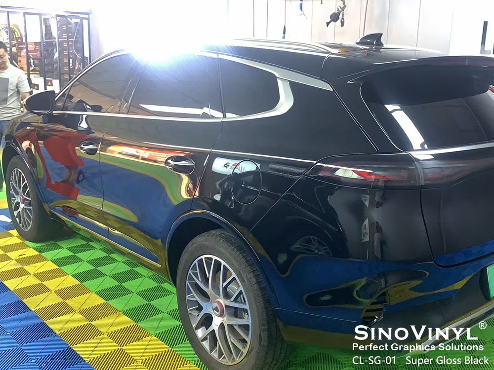 CL-SG-01 Super Gloss Black Vinyl Wrapping for DENZA