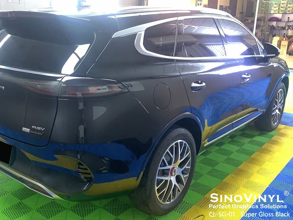 CL-SG-01 Super Gloss Black Vinyl Wrapping for DENZA