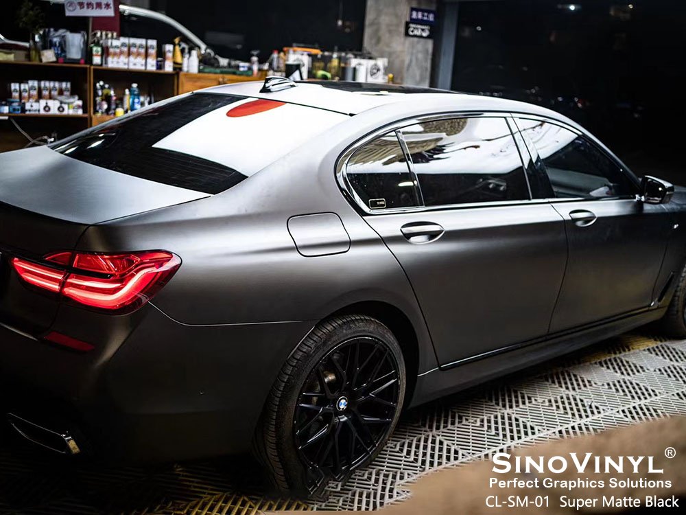 CL-SM-01 Super Matte Black Car Full Wrap Vinyl for BMW