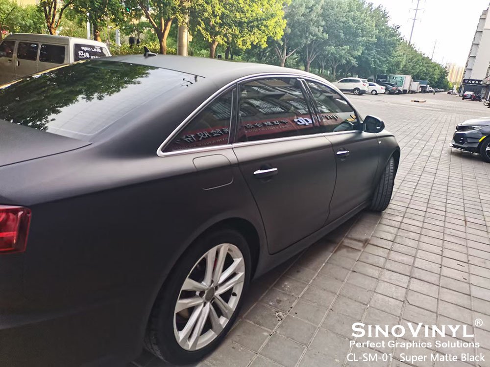 CL-SM-01 Super Matte Black Vehicle Wrapping for AUDI