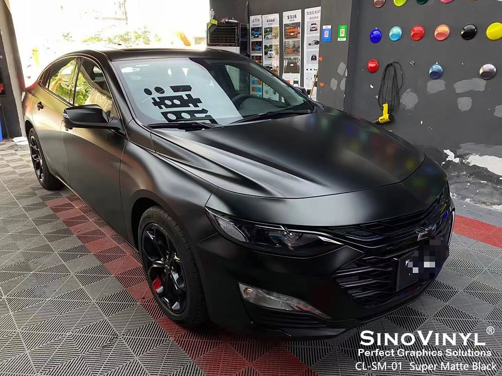 CL-SM-01 Super Matte Black Car Vinyl Wrap Store for CHEVROLET