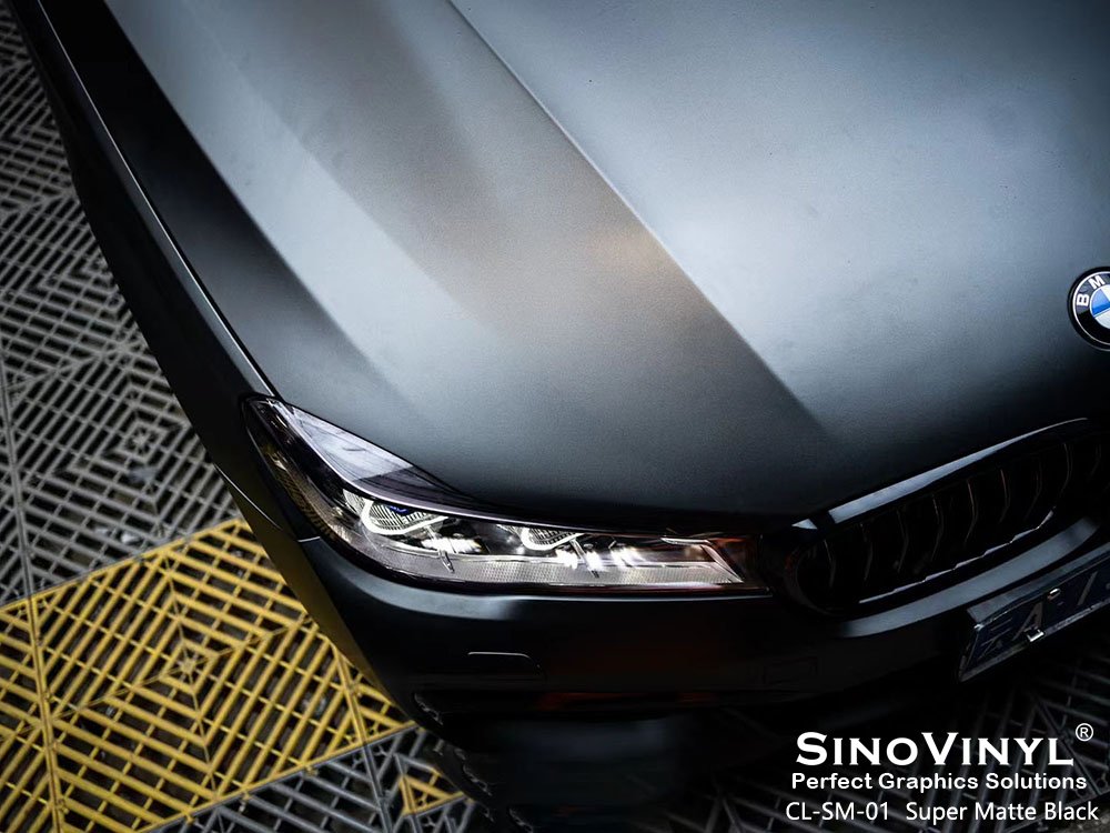 CL-SM-01 Super Matte Black Car Full Wrap Vinyl for BMW
