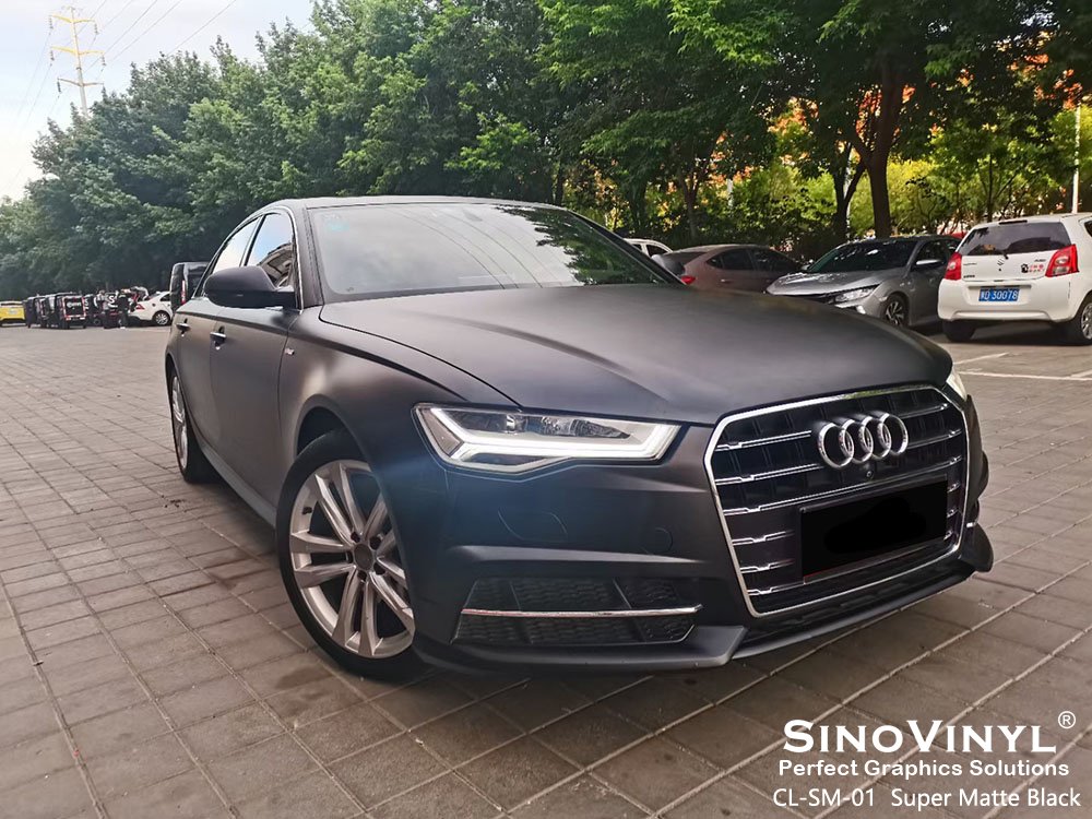 CL-SM-01 Super Matte Black Vehicle Wrapping for AUDI
