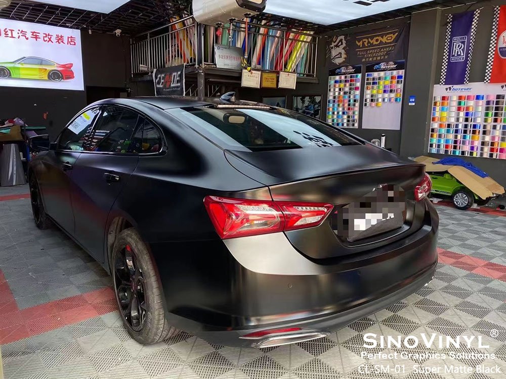 CL-SM-01 Super Matte Black Car Vinyl Wrap Store for CHEVROLET