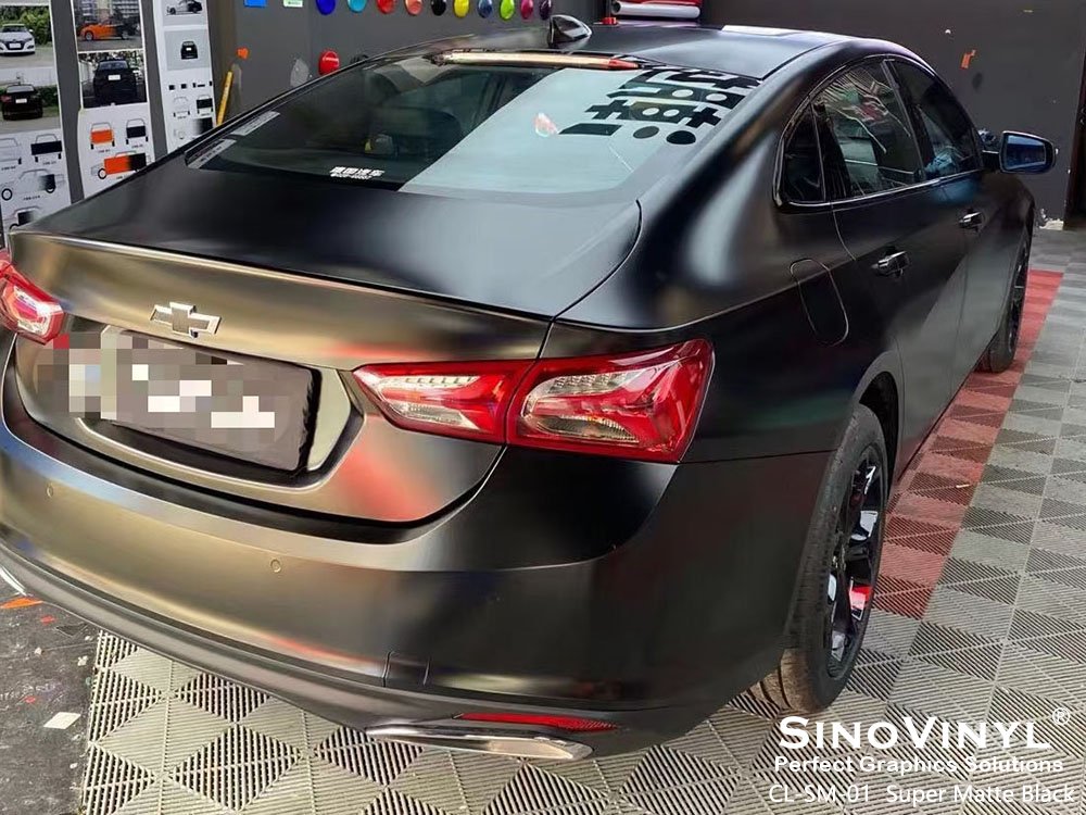 CL-SM-01 Super Matte Black Car Vinyl Wrap Store for CHEVROLET