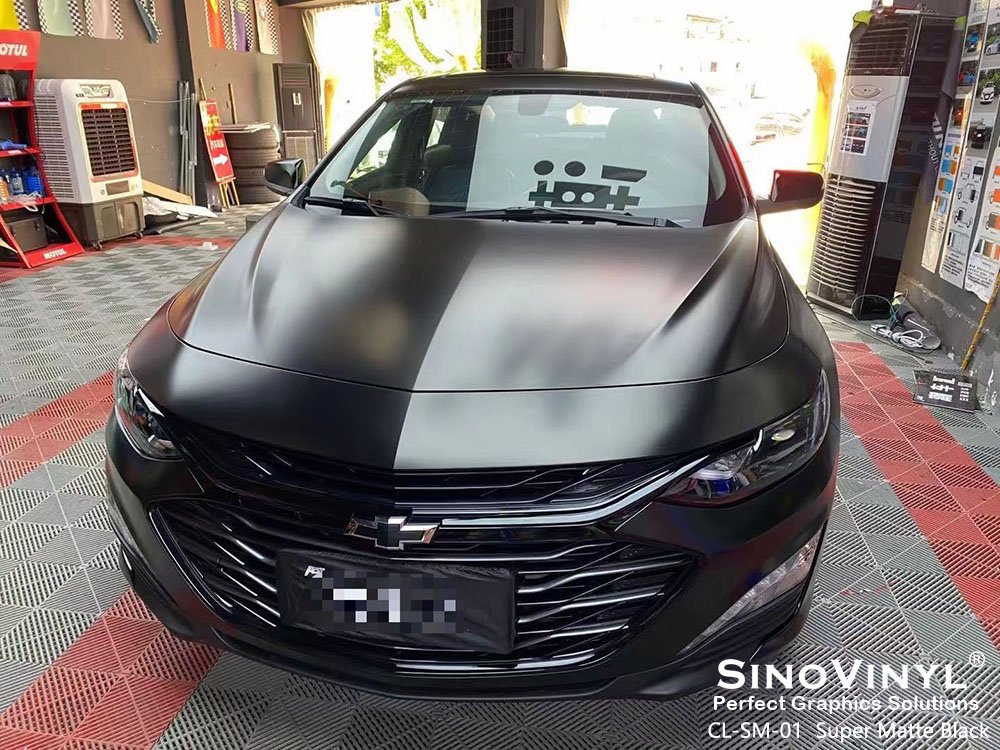 CL-SM-01 Super Matte Black Car Vinyl Wrap Store for CHEVROLET