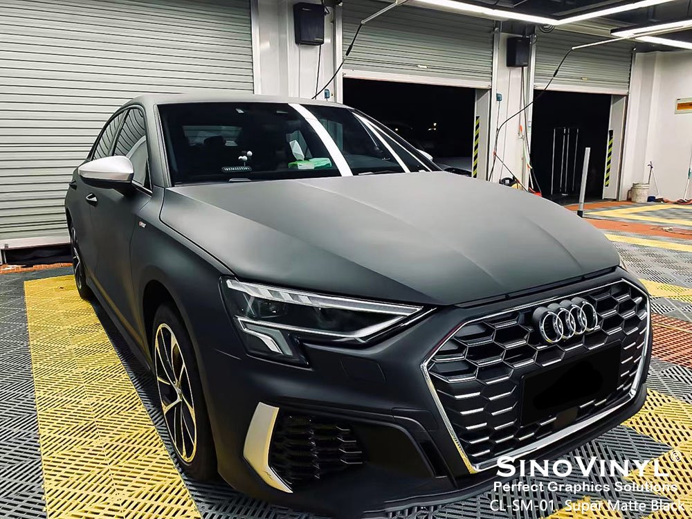 CL-SM-01 Super Matte Black Car Decals for AUDI