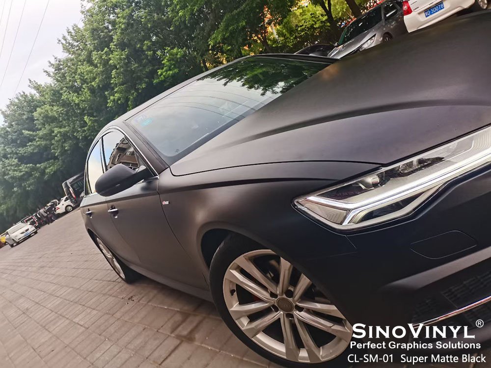 CL-SM-01 Super Matte Black Vehicle Wrapping for AUDI