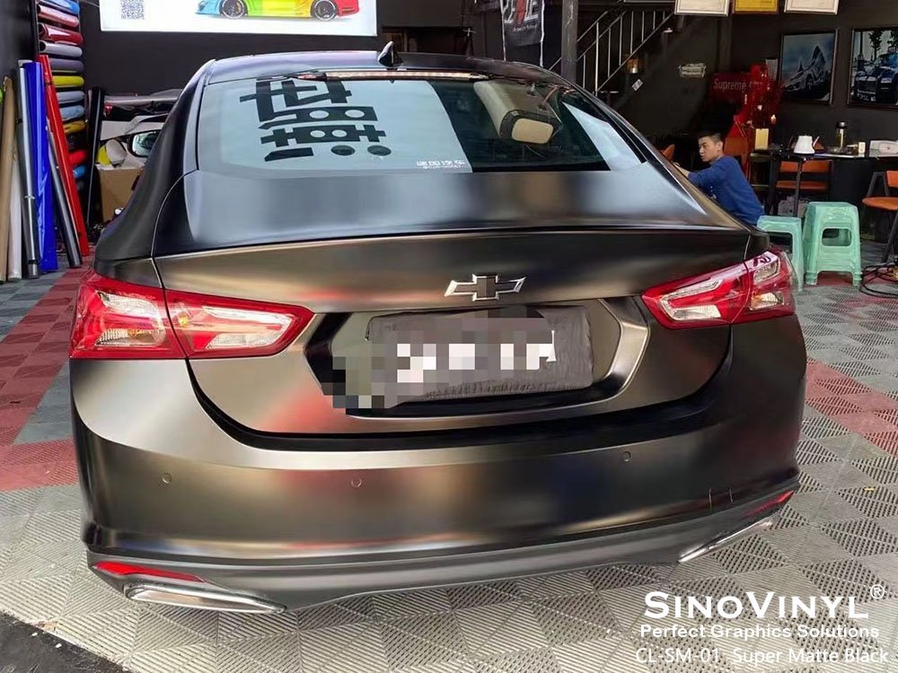 CL-SM-01 Super Matte Black Car Vinyl Wrap Store for CHEVROLET