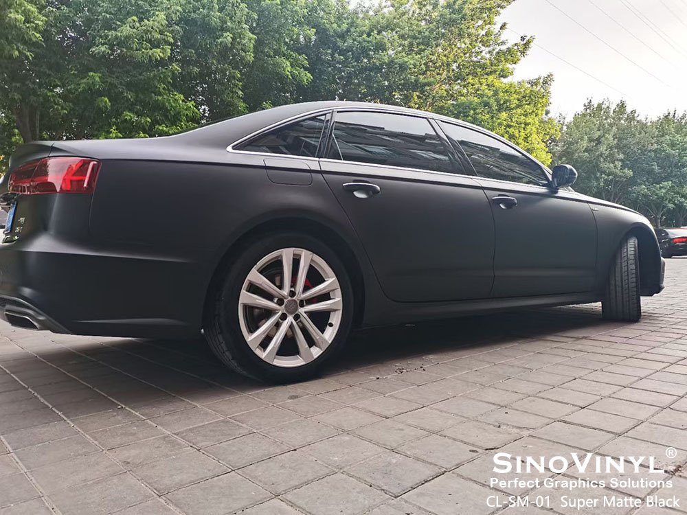 CL-SM-01 Super Matte Black Vehicle Wrapping for AUDI