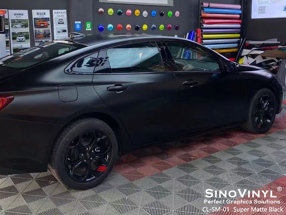 CL-SM-01 Super Matte Black Car Vinyl Wrap Store for CHEVROLET