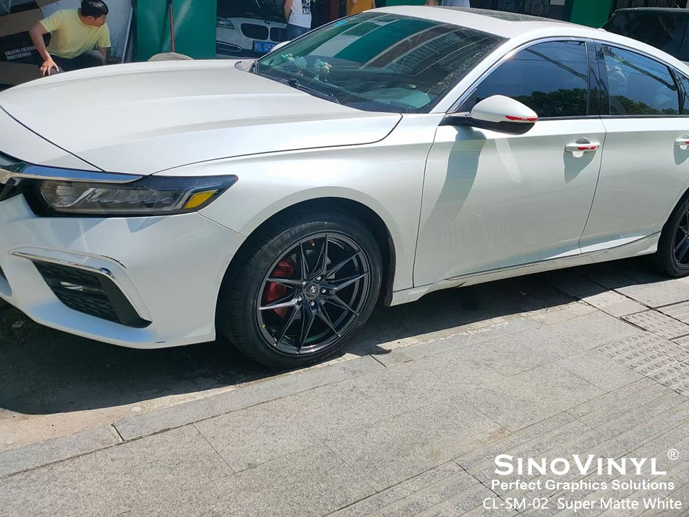 CL-SM-02 Super Matte White Whole Car Foil Wrap