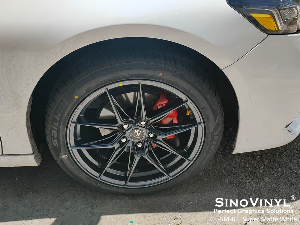 CL-SM-02 Super Matte White Whole Car Foil Wrap