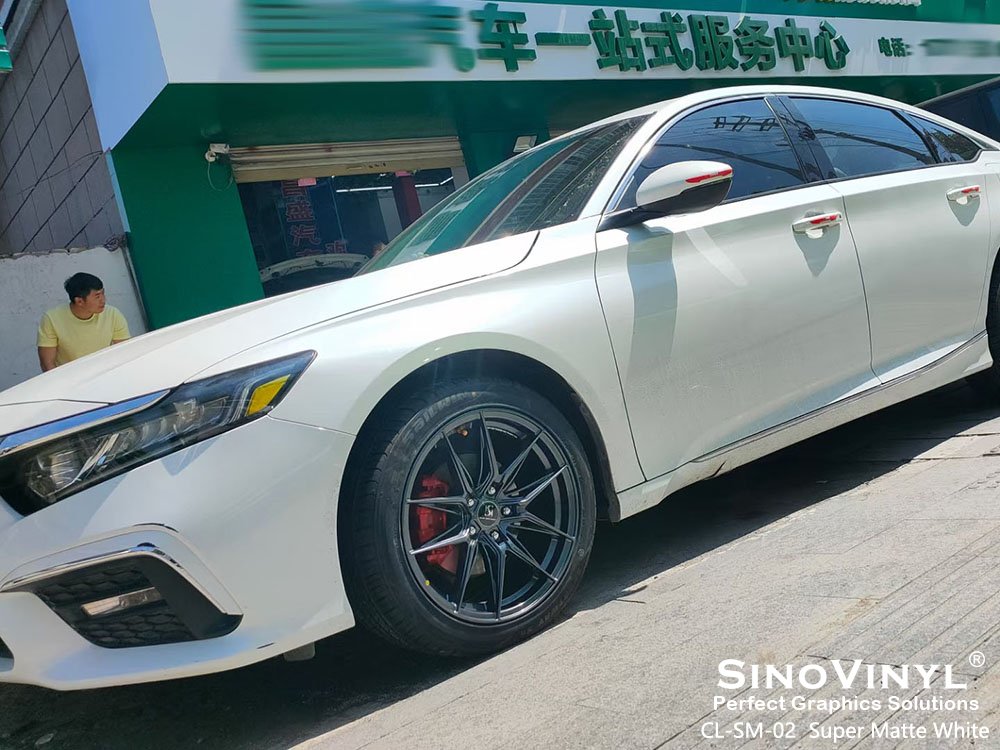 CL-SM-02 Super Matte White Whole Car Foil Wrap