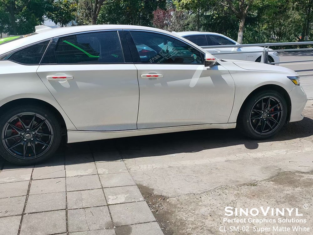 CL-SM-02 Super Matte White Whole Car Foil Wrap