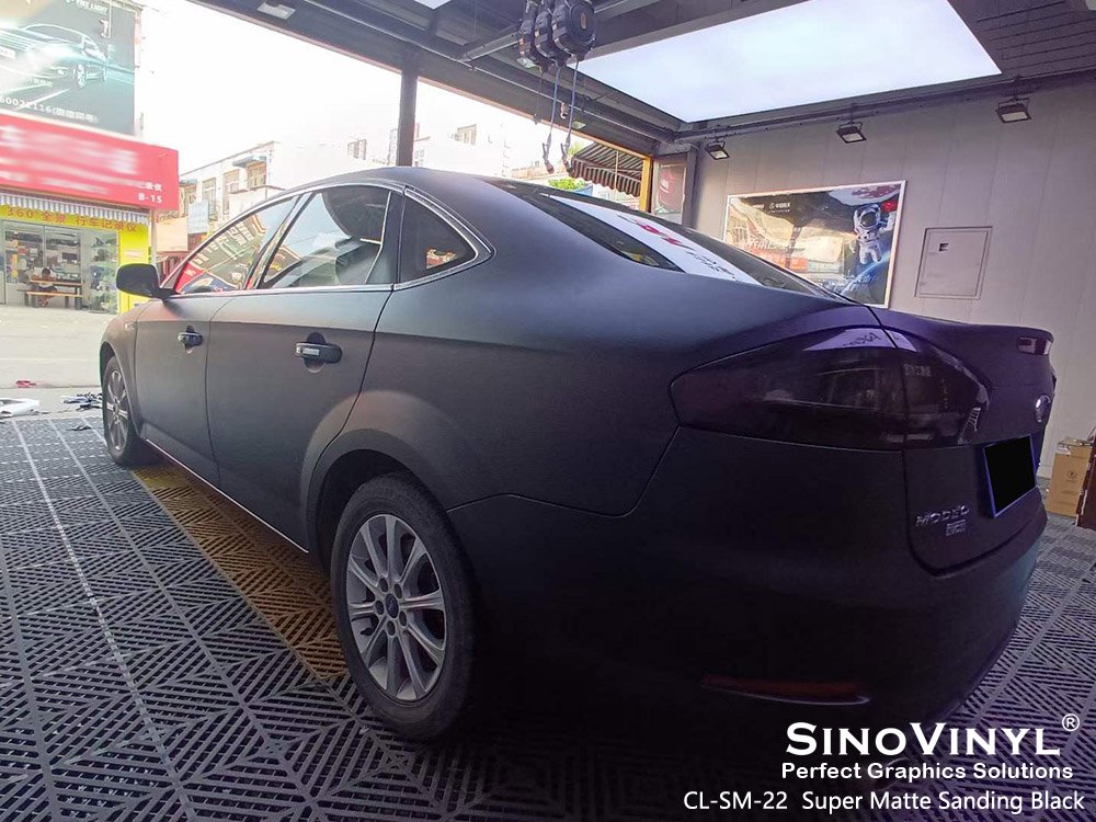 CL-SM-22 Super Matte Sanding Black PVC Vinyl Rolls Manufacturers for FORD