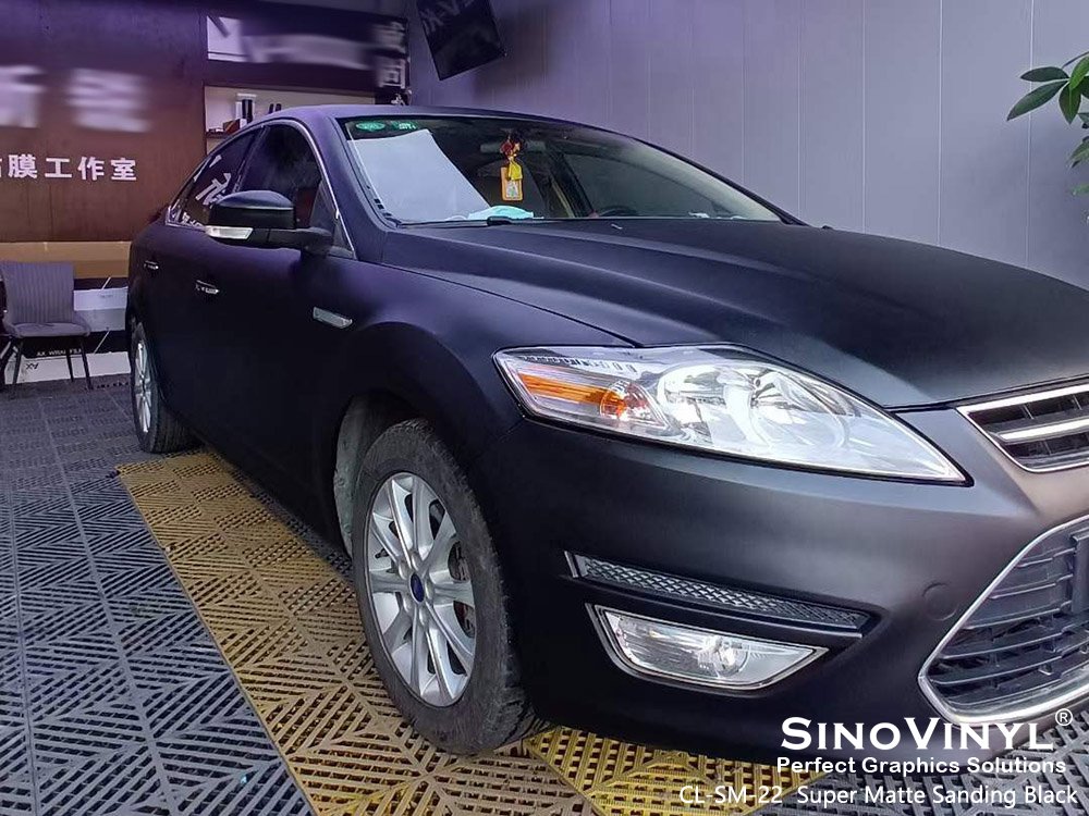 CL-SM-22 Super Matte Sanding Black PVC Vinyl Rolls Manufacturers for FORD