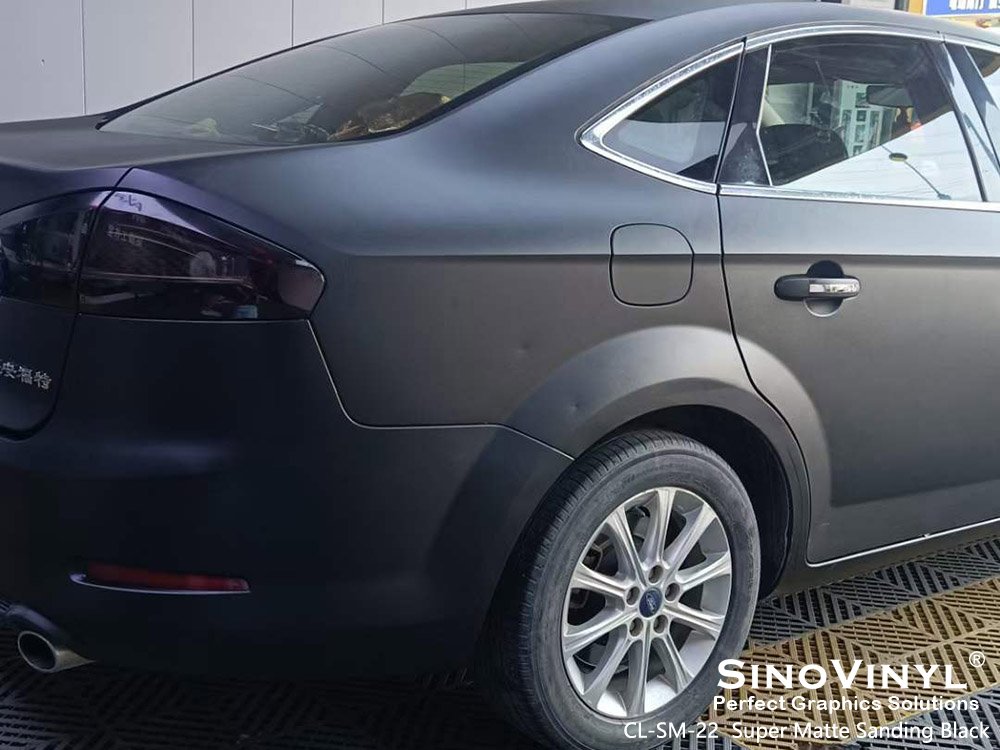 CL-SM-22 Super Matte Sanding Black PVC Vinyl Rolls Manufacturers for FORD