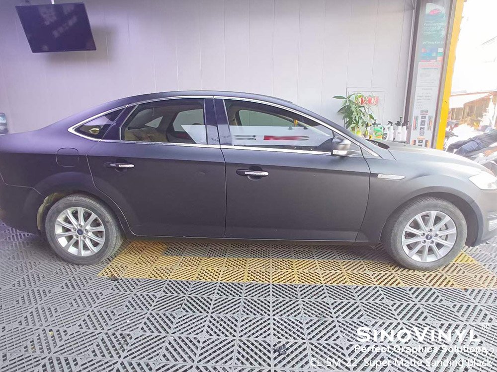 CL-SM-22 Super Matte Sanding Black PVC Vinyl Rolls Manufacturers for FORD