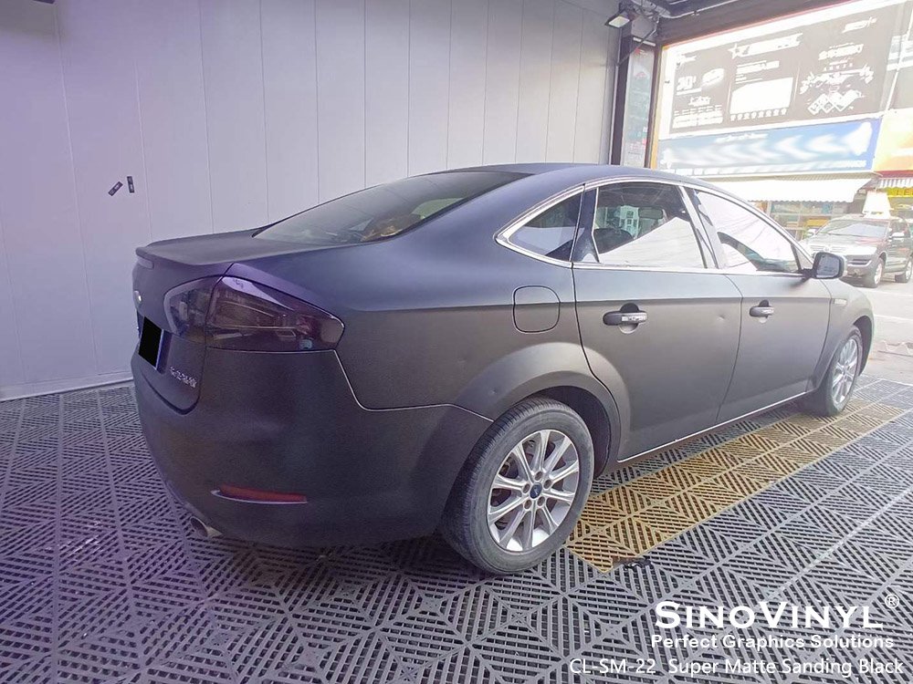 CL-SM-22 Super Matte Sanding Black PVC Vinyl Rolls Manufacturers for FORD